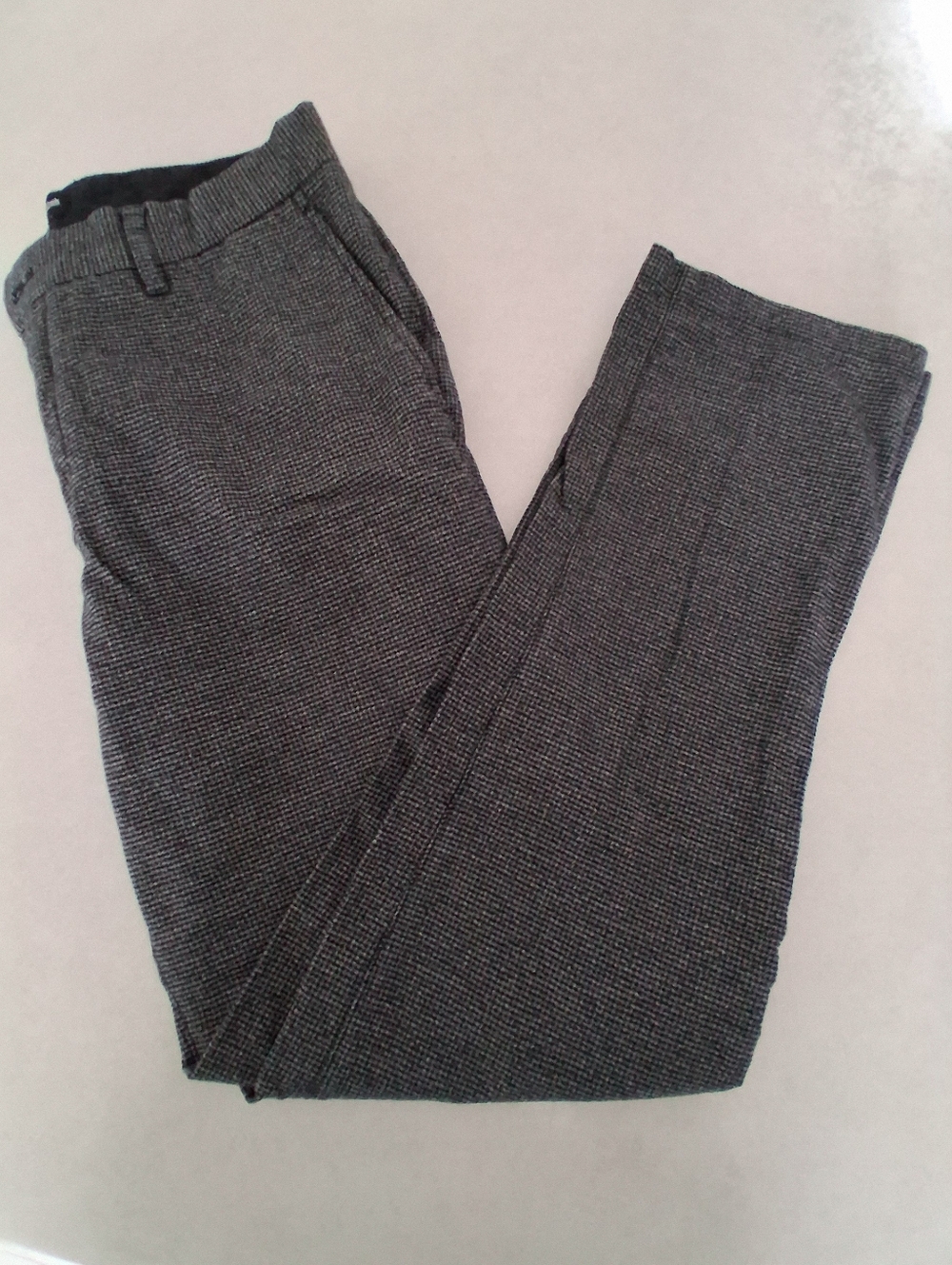 Frank + Oak/ Men's Newport Straight Houndstooth/ Gray Dress Pants/ Size US 31 - Picture 2 of 13